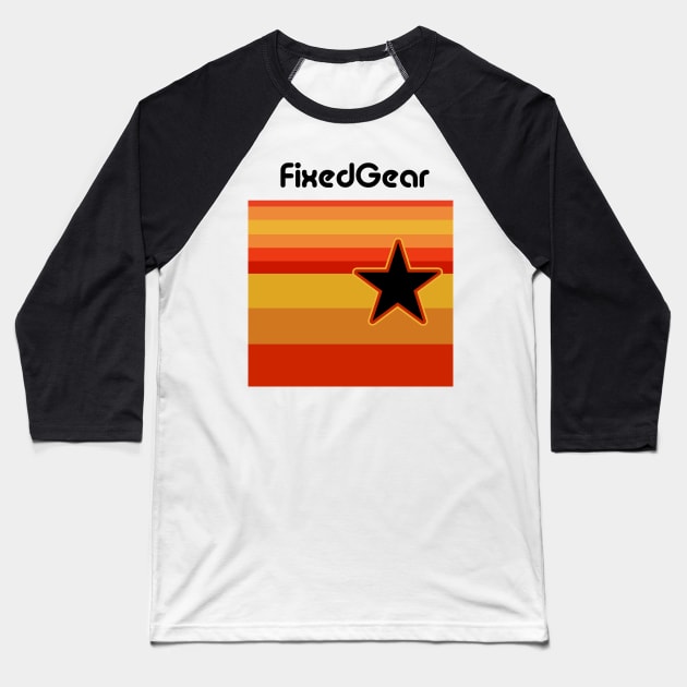 Fixed Gear Star Baseball T-Shirt by SimonBreeze